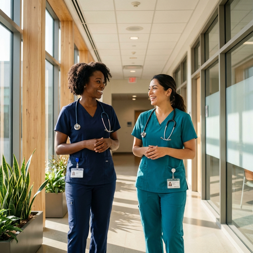 Skilled Georgia nurses collaborating in a modern medical environment